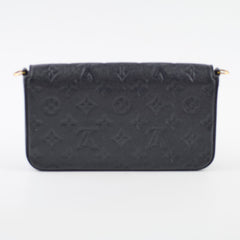 Louis Vuitton Pochette Felicie Empreinte Leather Black