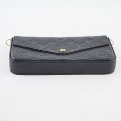 Louis Vuitton Pochette Felicie Empreinte Leather Black