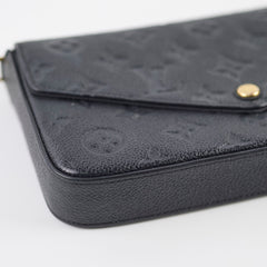 Louis Vuitton Pochette Felicie Empreinte Leather Black