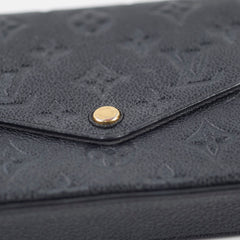 Louis Vuitton Pochette Felicie Empreinte Leather Black