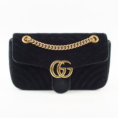 Gucci Marmont Velvet Medium Black