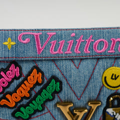 Louis Vuitton Denim New Wave Chain MM Blue Microchip