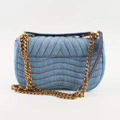 Louis Vuitton Denim New Wave Chain MM Blue Microchip