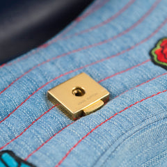 Louis Vuitton Denim New Wave Chain MM Blue Microchip
