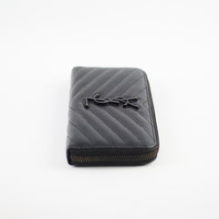 Saint Laurent Logo Long Wallet Black