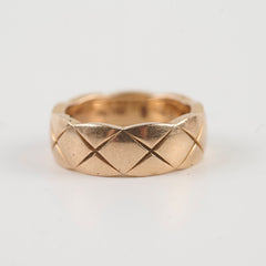 Chanel Coco Crush Beige Gold Ring Size 51