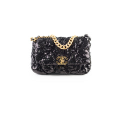 Chanel 19 Small Sequin Black Series 30