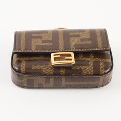 Fendi Glazed Fabric FF 1974 Nano Baguette Zucca