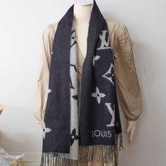 Louis Vuitton Reykjavik Cashmere Scarf Black/Grey