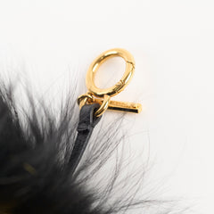 Fendi Bug Charm Black Fur