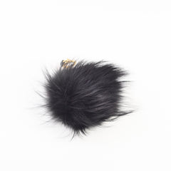 Fendi Bug Charm Black Fur