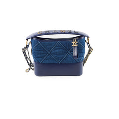 Chanel Denim Gabrielle Hobo Blue Medium