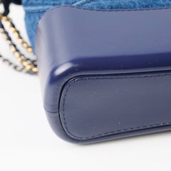 Chanel Denim Gabrielle Hobo Blue Medium