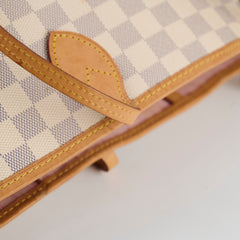 Louis Vuitton Neverfull MM Damier Azur with pouch (pink interior)