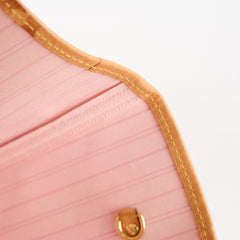 Louis Vuitton Neverfull MM Damier Azur with pouch (pink interior)