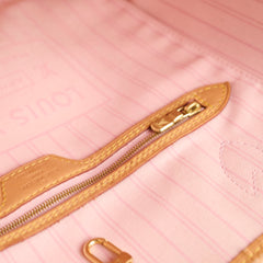 Louis Vuitton Neverfull MM Damier Azur with pouch (pink interior)