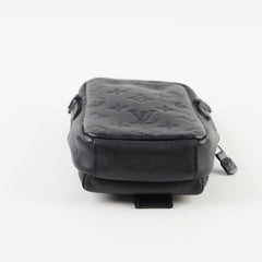 Louis Vuitton Men's Double Phone Pouch NM Monogram Shadow Black Microchip