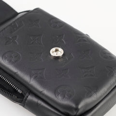 Louis Vuitton Men's Double Phone Pouch NM Monogram Shadow Black Microchip