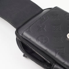 Louis Vuitton Men's Double Phone Pouch NM Monogram Shadow Black Microchip
