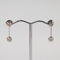 Cartier D'Amour Drop Earrings 18k White Gold