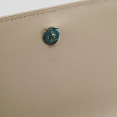 Saint Laurent Sunset Croc Embossed Small Beige