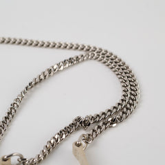 Saint Laurent Sunset Croc Embossed Small Beige