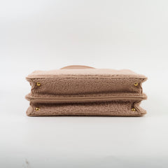 Fendi Curly Shearling Medium Peekaboo I SEE YOU Rosa Plaster