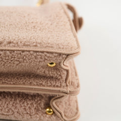 Fendi Curly Shearling Medium Peekaboo I SEE YOU Rosa Plaster