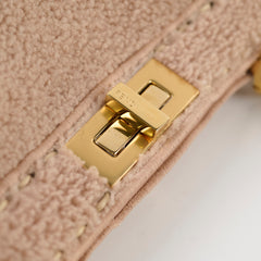 Fendi Curly Shearling Medium Peekaboo I SEE YOU Rosa Plaster