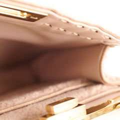 Fendi Curly Shearling Medium Peekaboo I SEE YOU Rosa Plaster