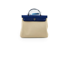 Hermes Herbag 31 Retourne Beton/Blue Sapphire - Stamp Z