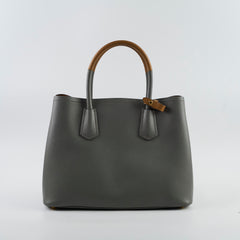 Prada Saffiaino Cuir Double Bag Grey/Tan