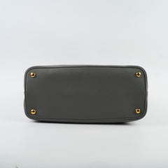 Prada Saffiaino Cuir Double Bag Grey/Tan