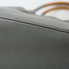 Prada Saffiaino Cuir Double Bag Grey/Tan