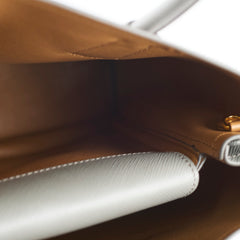 Prada Saffiaino Cuir Double Bag Grey/Tan