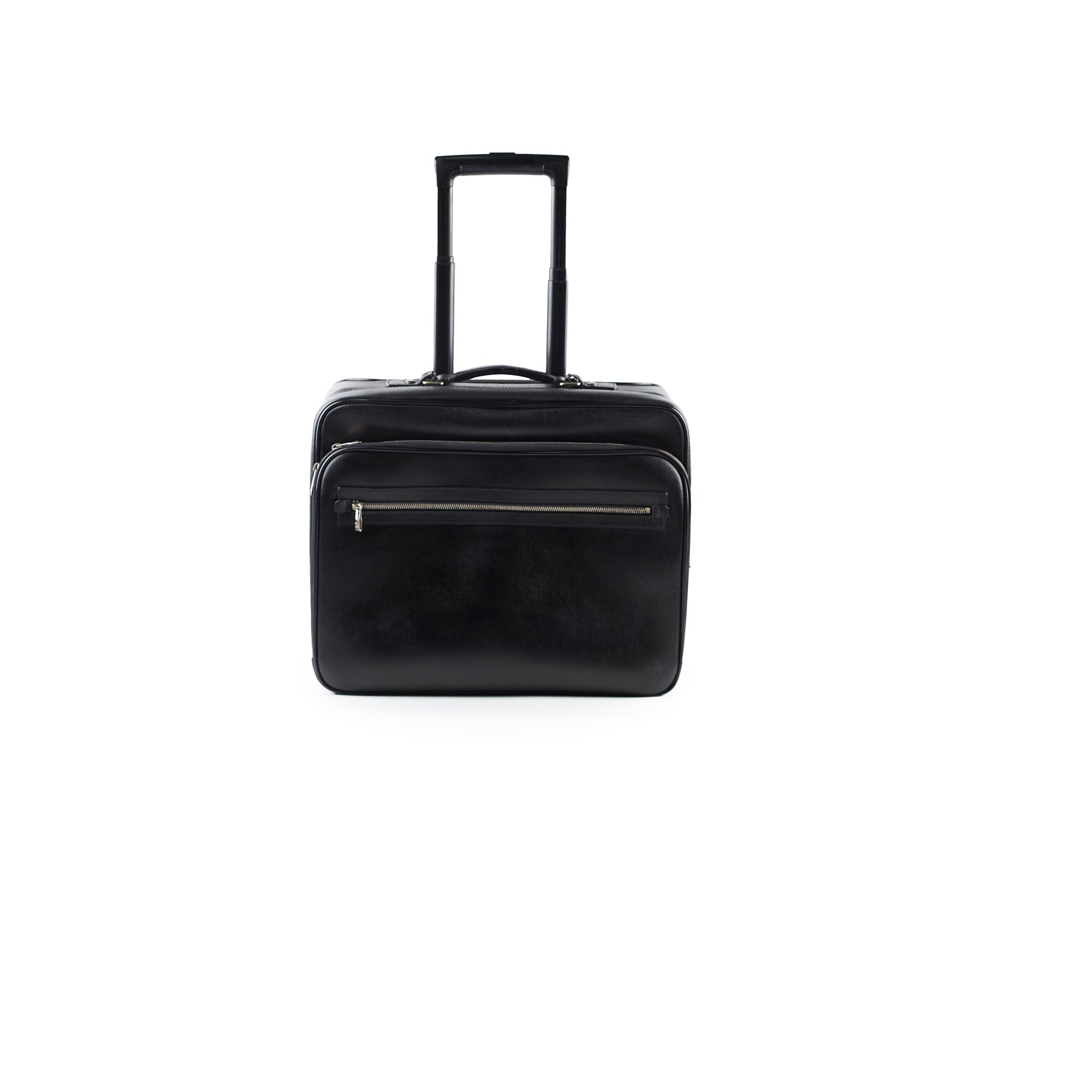 Black suitcase with wheels 