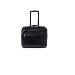 Black suitcase with wheels 