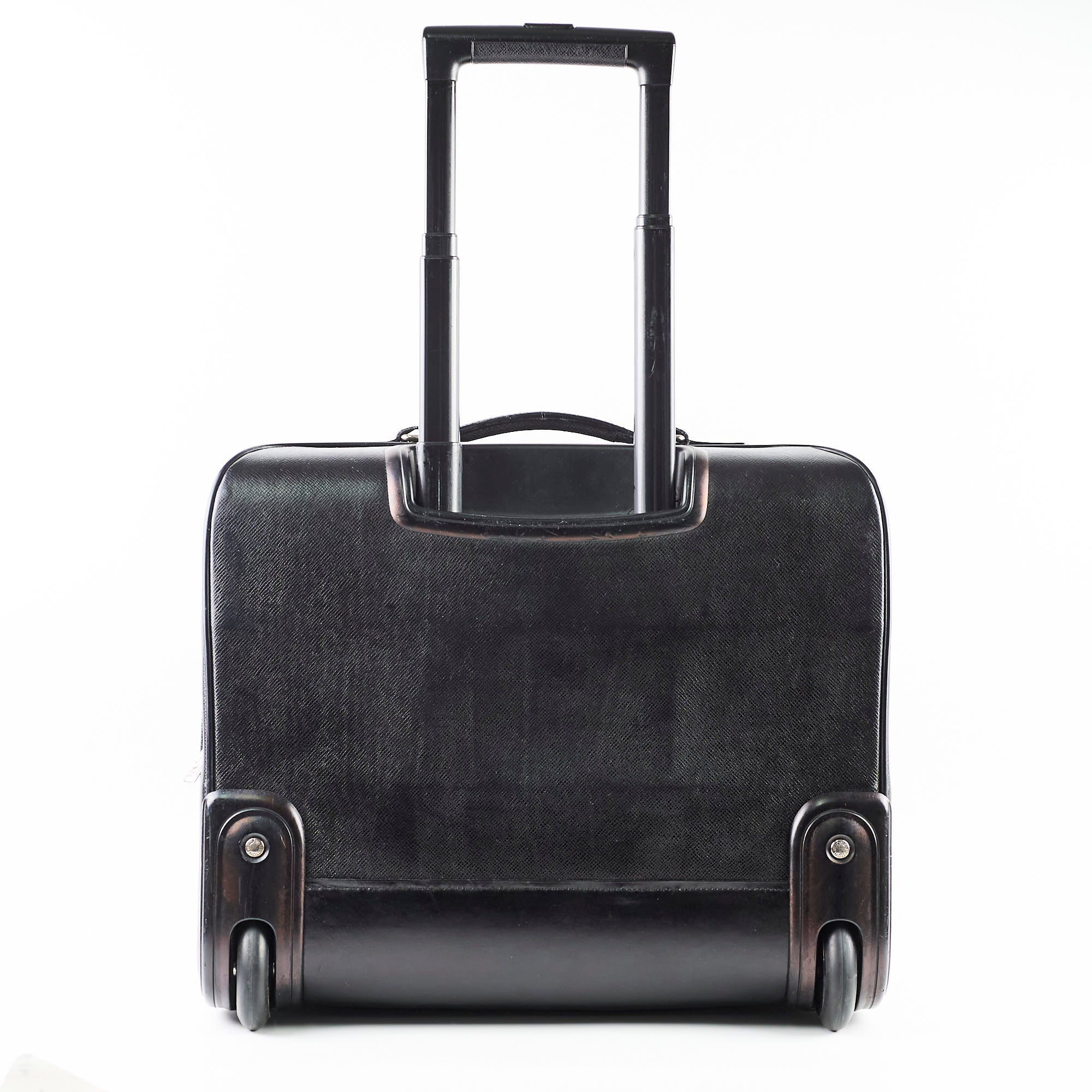 Black suitcase with wheels