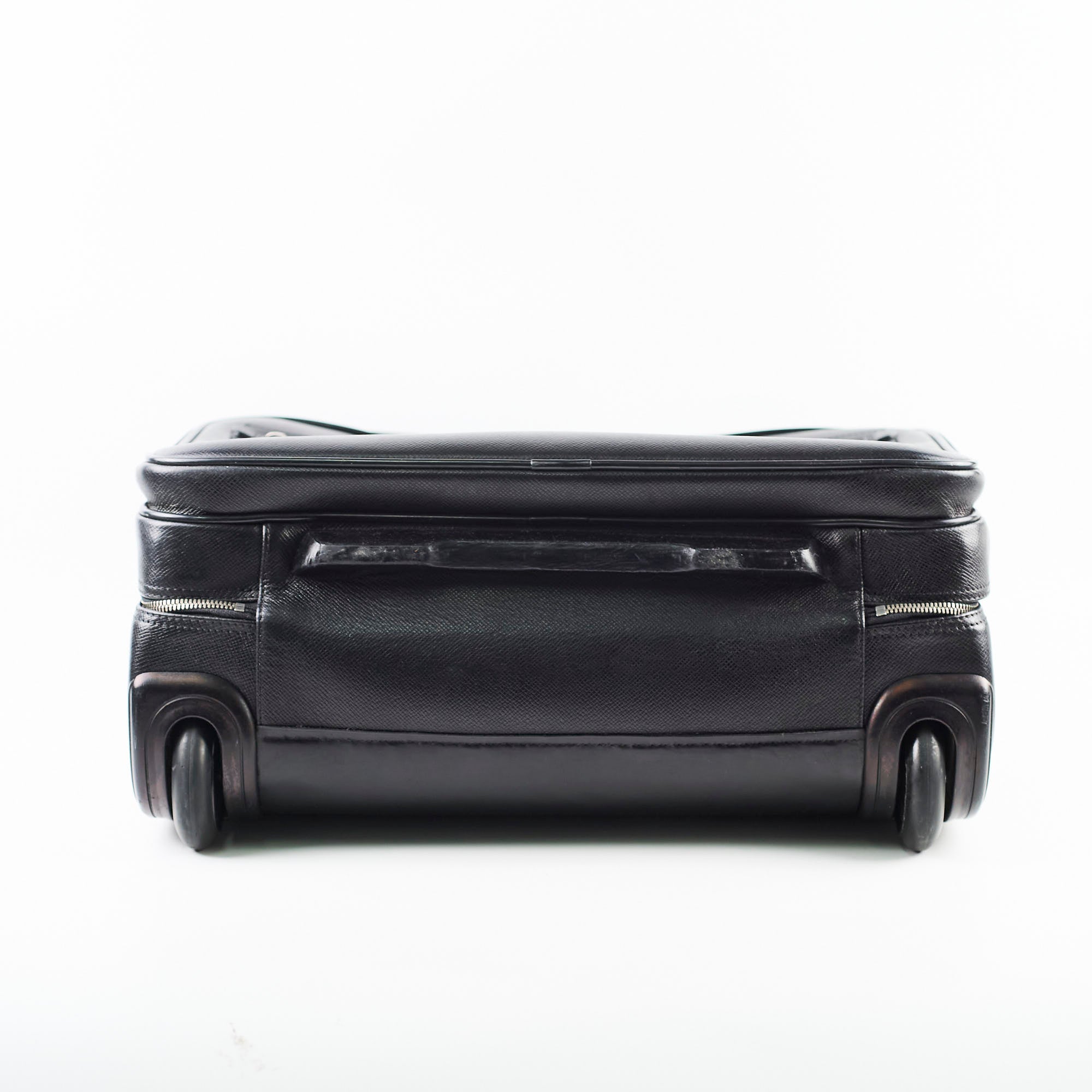 Black suitcase with wheels