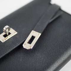 Hermes Kelly Classic Wallet Epsom Black - Stamp A