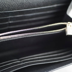 Hermes Kelly Classic Wallet Epsom Black - Stamp A