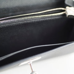 Hermes Kelly Classic Wallet Epsom Black - Stamp A