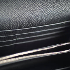 Hermes Kelly Classic Wallet Epsom Black - Stamp A