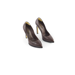 Louis Vuitton Leather Heels Brown Size 36.5