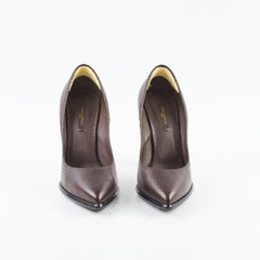 Louis Vuitton Leather Heels Brown Size 36.5