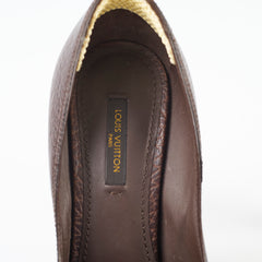 Louis Vuitton Leather Heels Brown Size 36.5