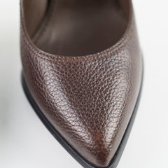 Louis Vuitton Leather Heels Brown Size 36.5