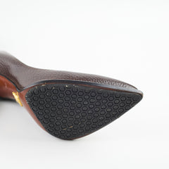 Louis Vuitton Leather Heels Brown Size 36.5