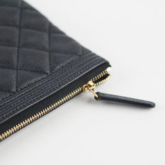 Chanel Boy Caviar Large O-Case Black 22 Series