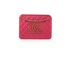 Chanel Coco Mark Quilted Shoulder Bag Pink Series 30